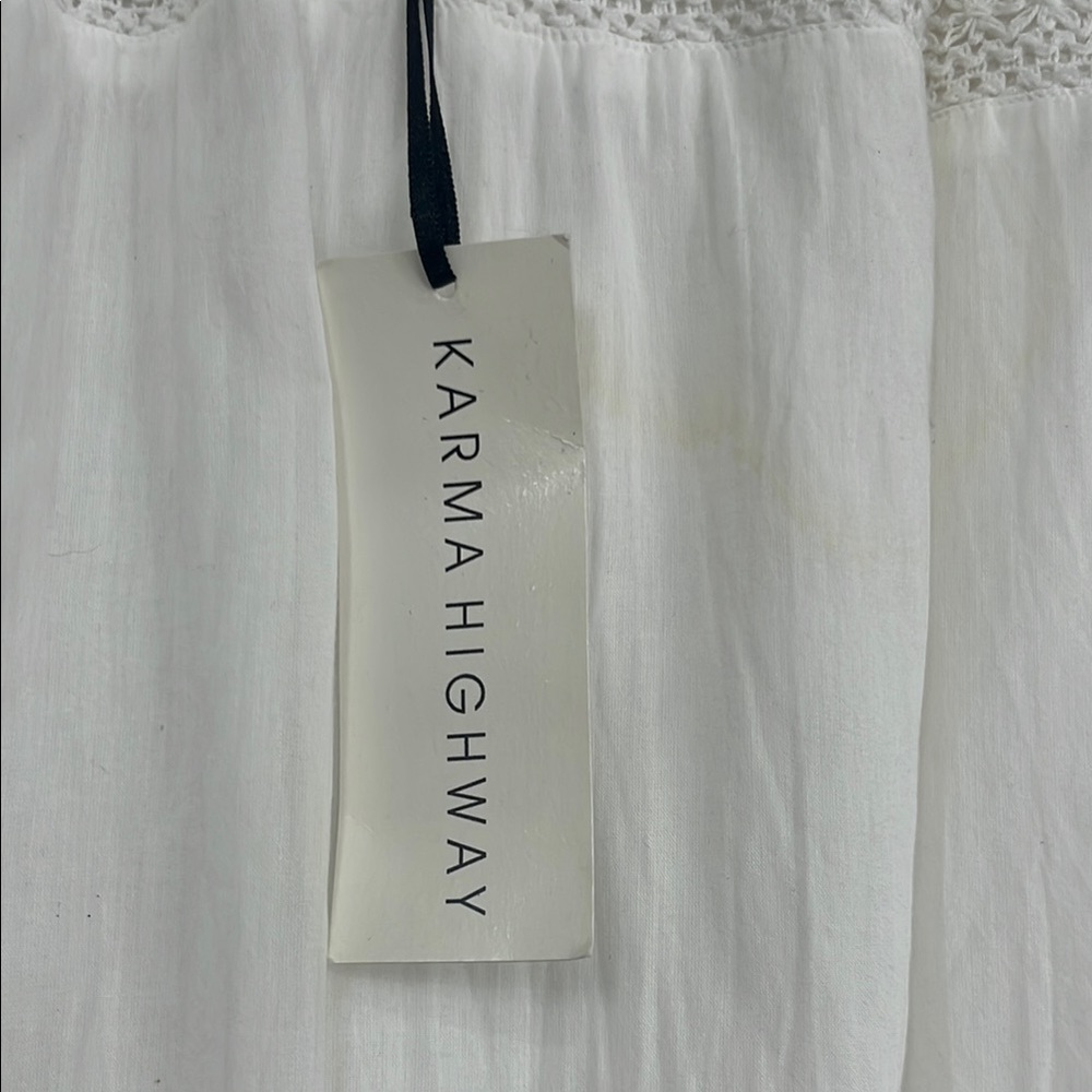 White Tiered Spaghetti Strap Maxi Sundress - Picture 3 of 5